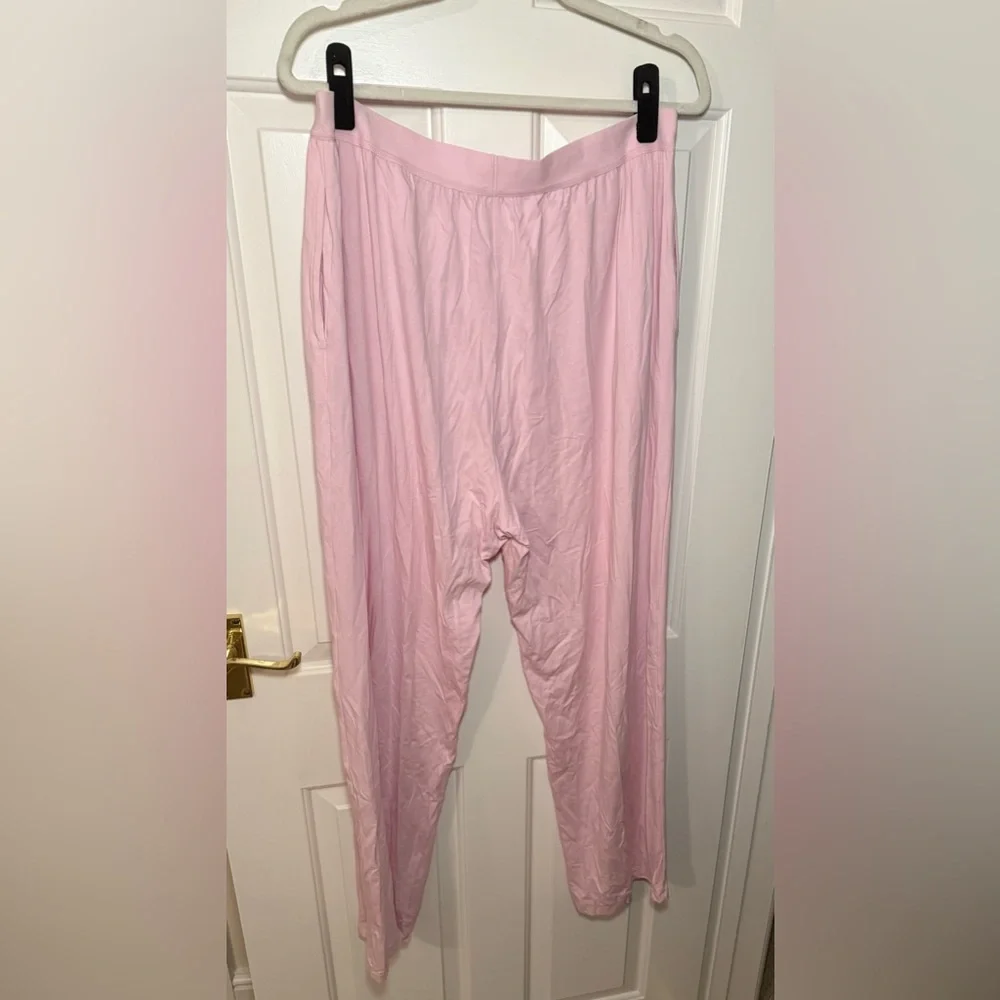 Skims  Women's Cherry Blossom Pink Boyfriend Loose Pants -2x - Picture 2 of 5